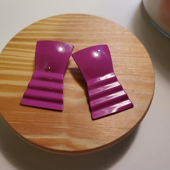 Bundle of 4 Pairs Vintage 80s Metal Stud Earrings - Picture 5 of 6